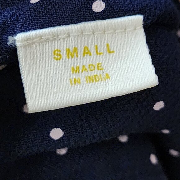 Maeve Navy Polkadot Tie Wrist Rita V-Neck Blouse - Picture 7 of 8